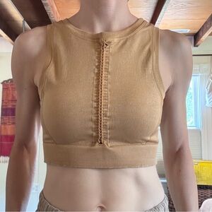 Offline by Aerie Mustard Yellow Long Line Sports Bra